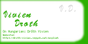 vivien droth business card